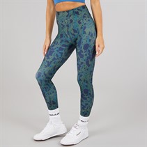 Reebok Damen ID Train AOP Hohe Taille Enge Leggings Escape Green