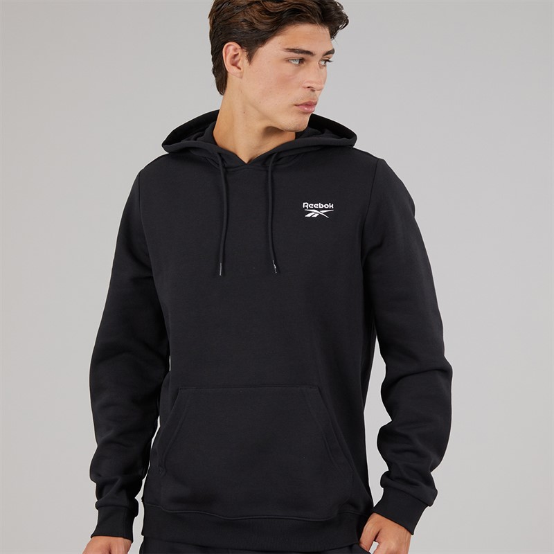 Reebok Herren Reebok Identity Kleines Logo Fleece Hoodie Schwarz