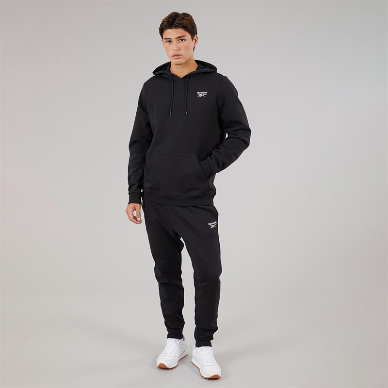 Reebok Herren Reebok Identity Kleines Logo Fleece Hoodie Schwarz