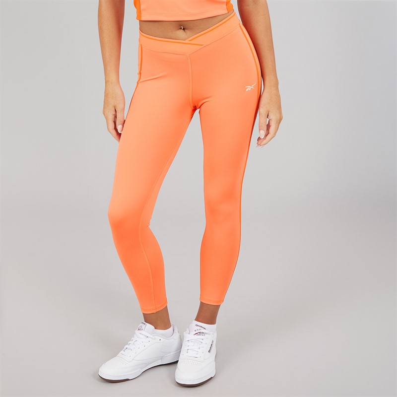 Reebok Damen Team 7/8 Hohe Taille Enge Leggings Supercharged Coral