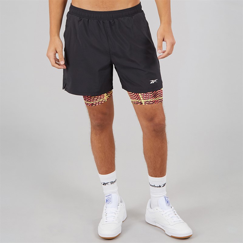Reebok Herre Athlete Hype To I Ét Shorts Sort/Electric Yellow