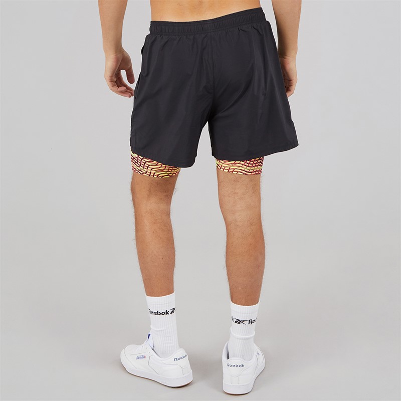 Reebok Herre Athlete Hype To I Ét Shorts Sort/Electric Yellow