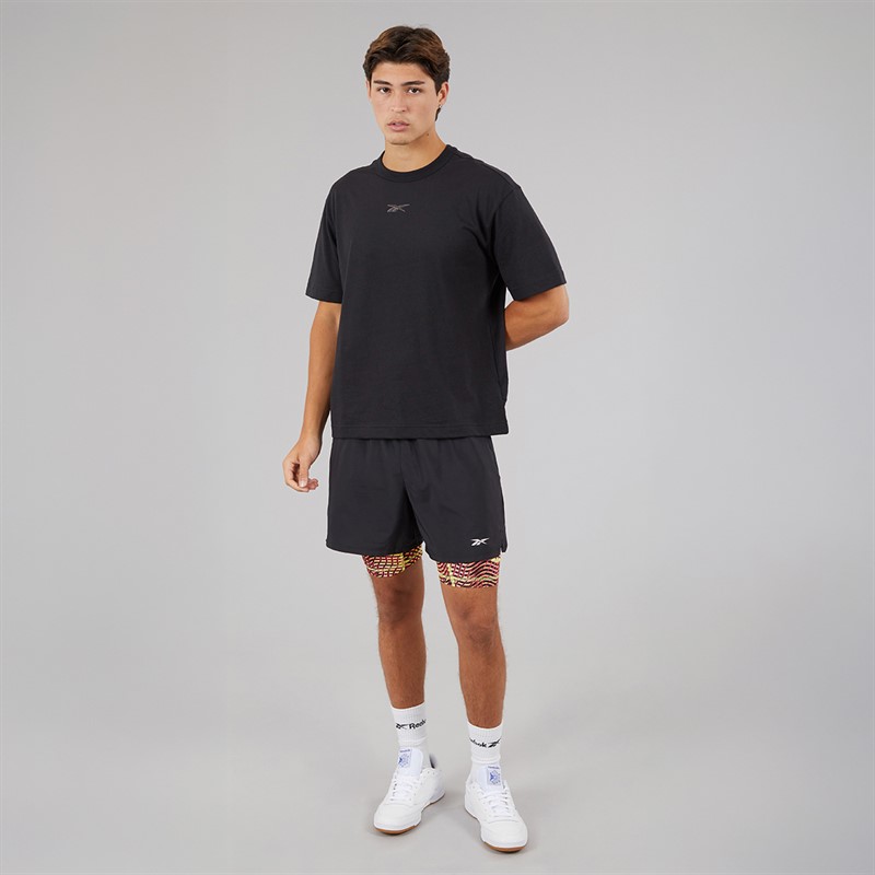 Reebok Herre Athlete Hype To I Ét Shorts Sort/Electric Yellow