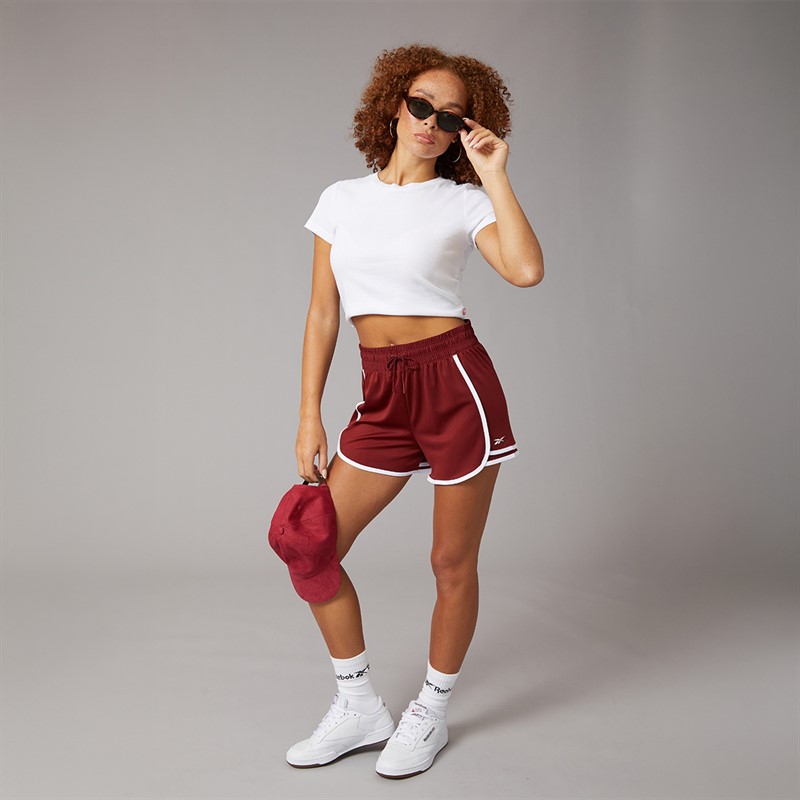 Reebok Damen ID Train Knit Shorts Rich Maroon
