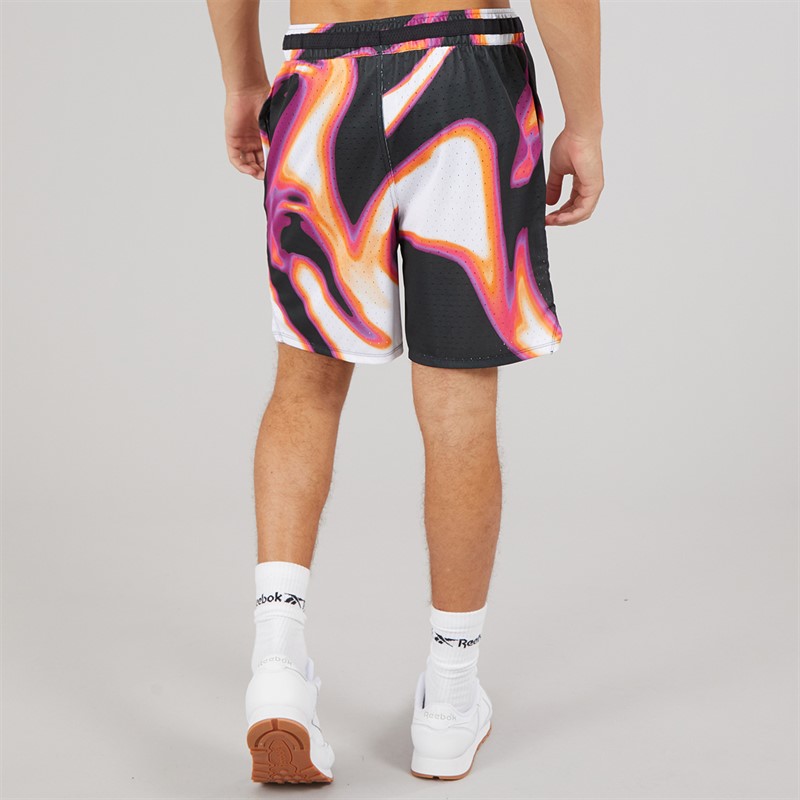 Reebok Herren Reebok Basketball Grafik 7 Zoll Transition Shorts Heat Wave