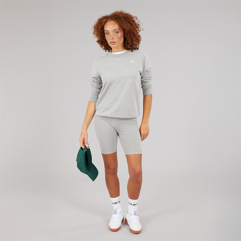 Reebok Damen Reebok Identity Kleines Logo French Terry Sweatshirt Medium Grey Heather