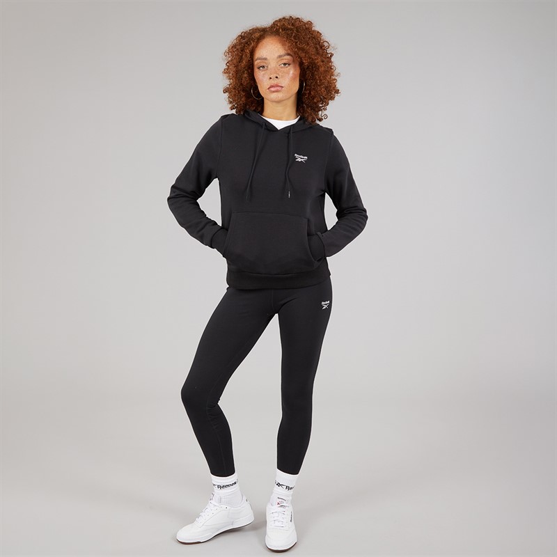 Reebok Damen Reebok Identity Kleines Logo Französischer Frottee Kapuzenpullover Schwarz