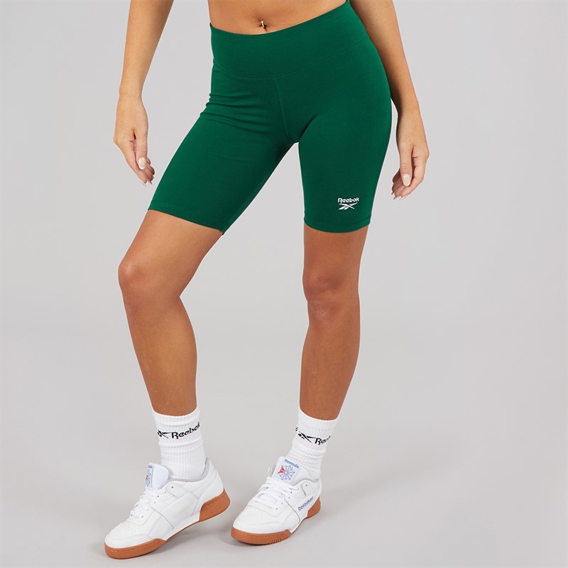 Reebok Damen Reebok Identity Kleines Logo Fitted Shorts Collegiate Green