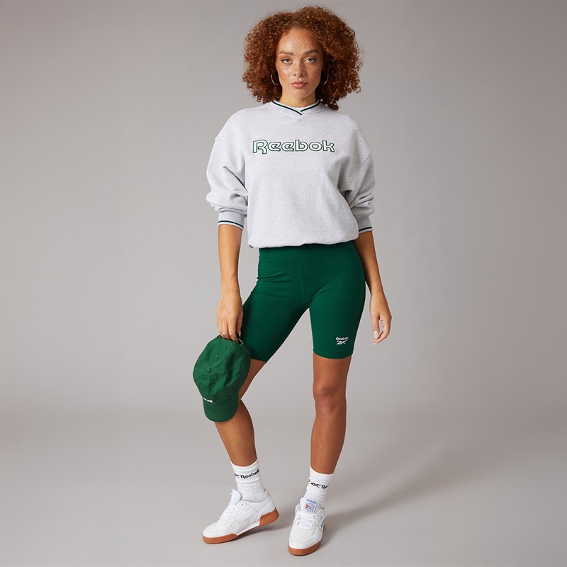 Reebok Damen Reebok Identity Kleines Logo Fitted Shorts Collegiate Green