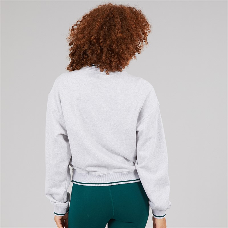 Reebok Damen Team Rundhalsausschnitt Sweatshirt Light Grey Heather