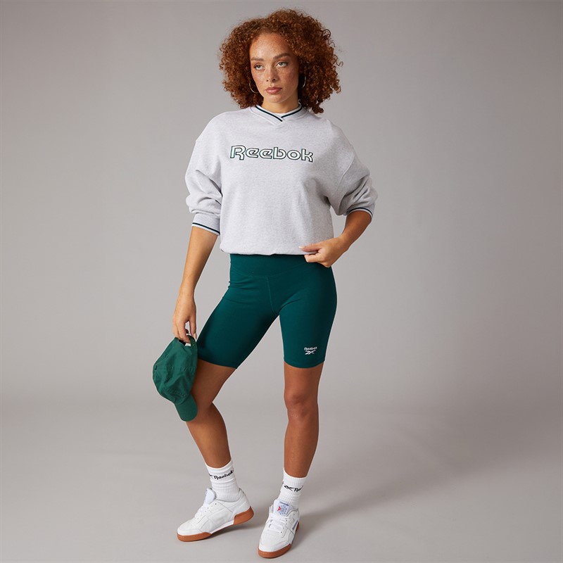 Reebok Damen Team Rundhalsausschnitt Sweatshirt Light Grey Heather