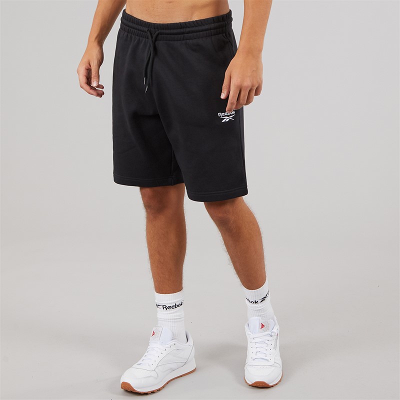 Reebok Herren Reebok Identity Kleines Logo Fleece Shorts Schwarz