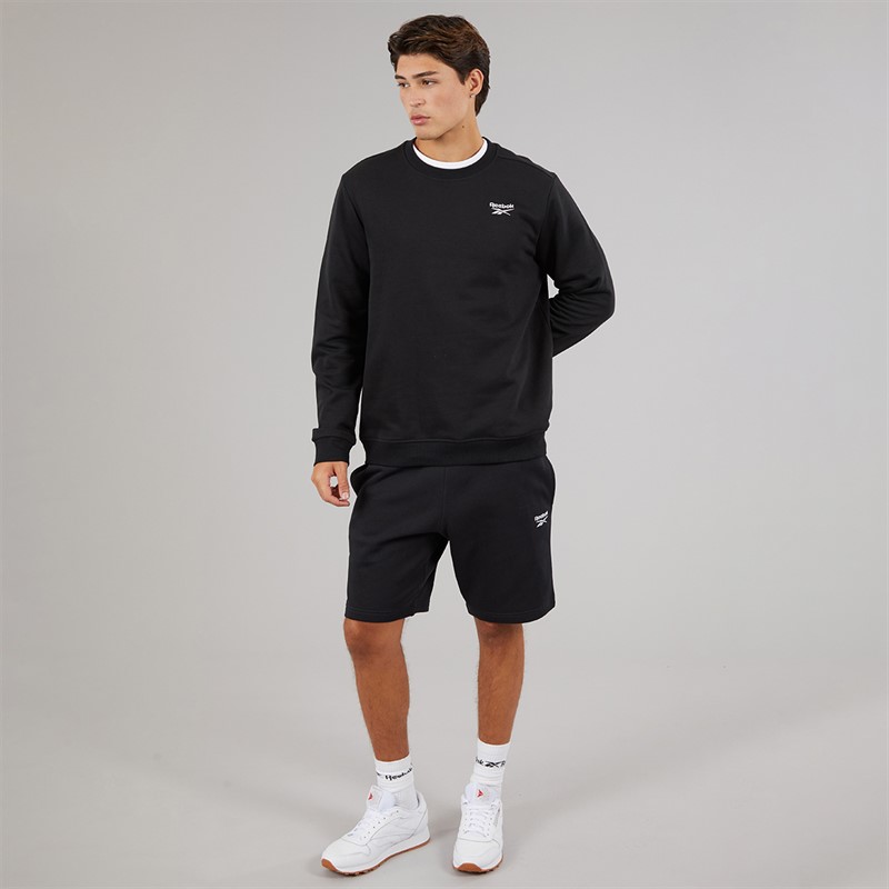 Reebok Herren Reebok Identity Kleines Logo Fleece Shorts Schwarz