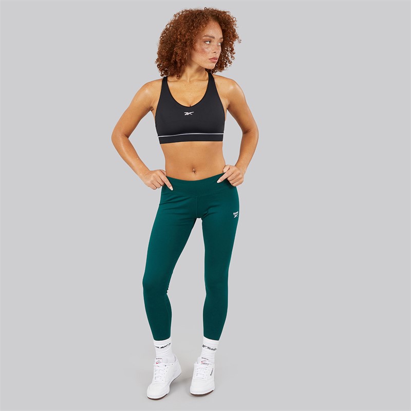 Reebok Sports BH kvinder, mellemstøtte Sort