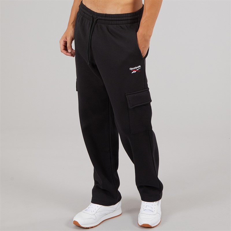 Reebok Herren Reebok Identity Kleines Logo Cargohose Schwarz/Weiß/Vector Red