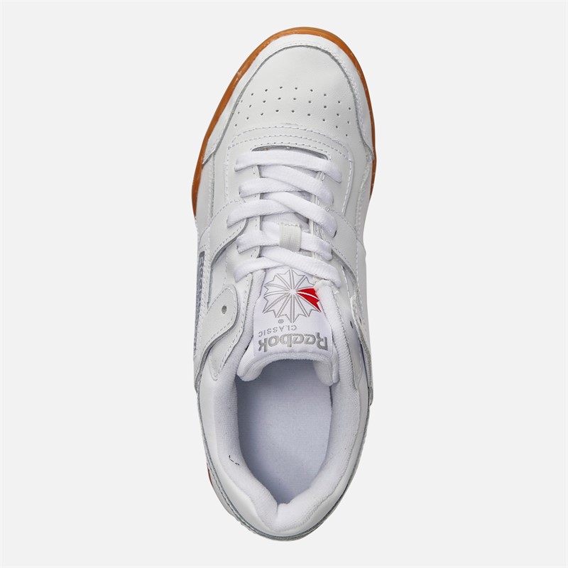 Reebok Workout Plus Trainers White/Carbon/Classic Red/Reebok Royal Gum