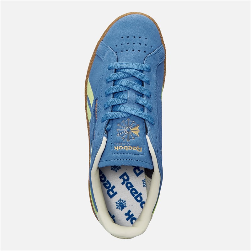 Reebok Club C Grounds Uk Trainers Kinetic Blue/Astro Lime/Vintage Chalk