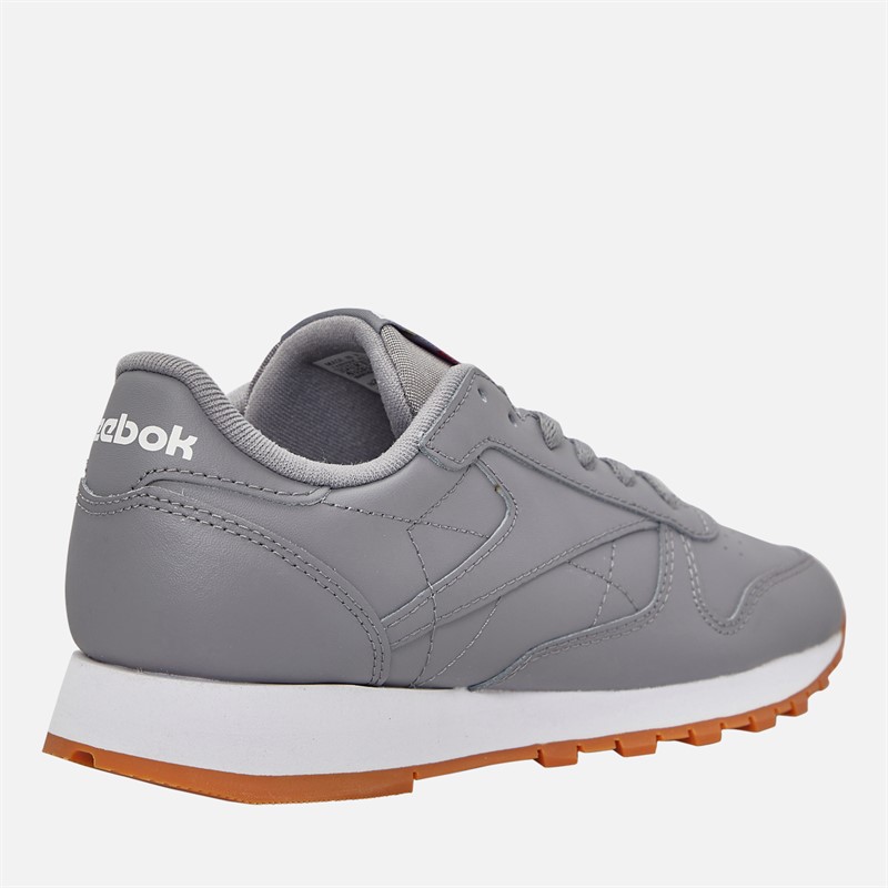 Reebok Classic Leather Trainers Pure Grey/White/Grey