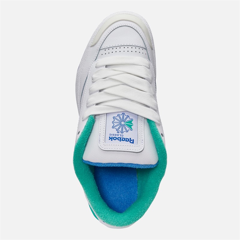 Reebok Club C Bulc Trainers White/Unleashed Green/Kinetic Blue