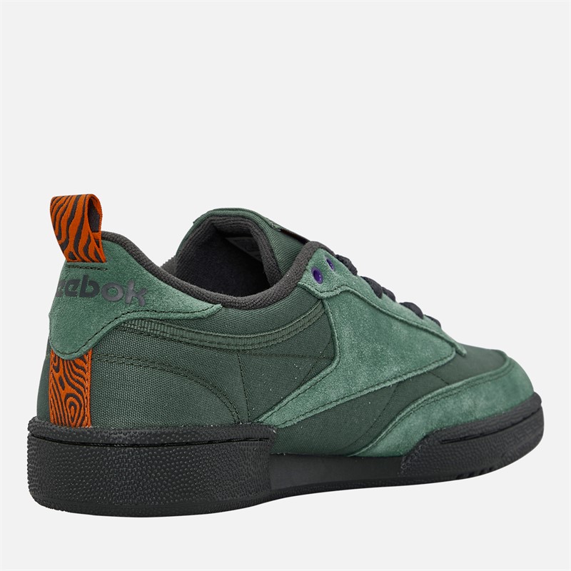 Reebok Club C 85 Trainers Escape Green/Grey/Pump Orange