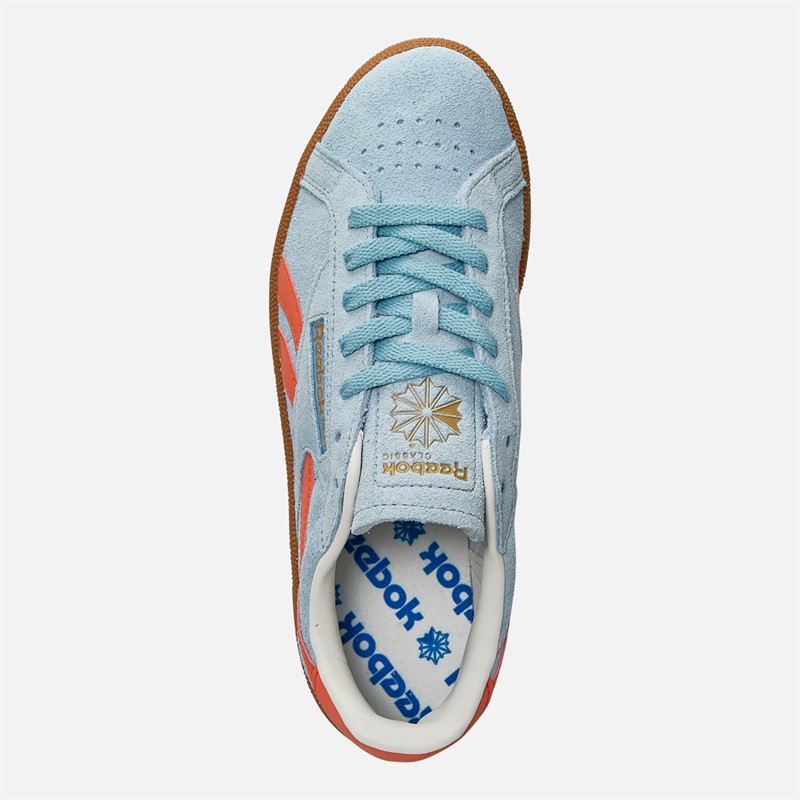 Reebok Club C Grounds UK Trainers Soft Blue/Supercharged Coral/Gum