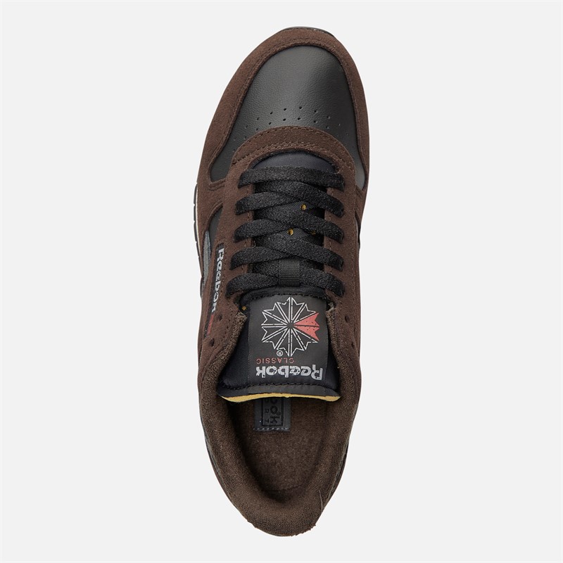 Reebok Classic Leather Trainers Black/Dark Matter/Grey 5