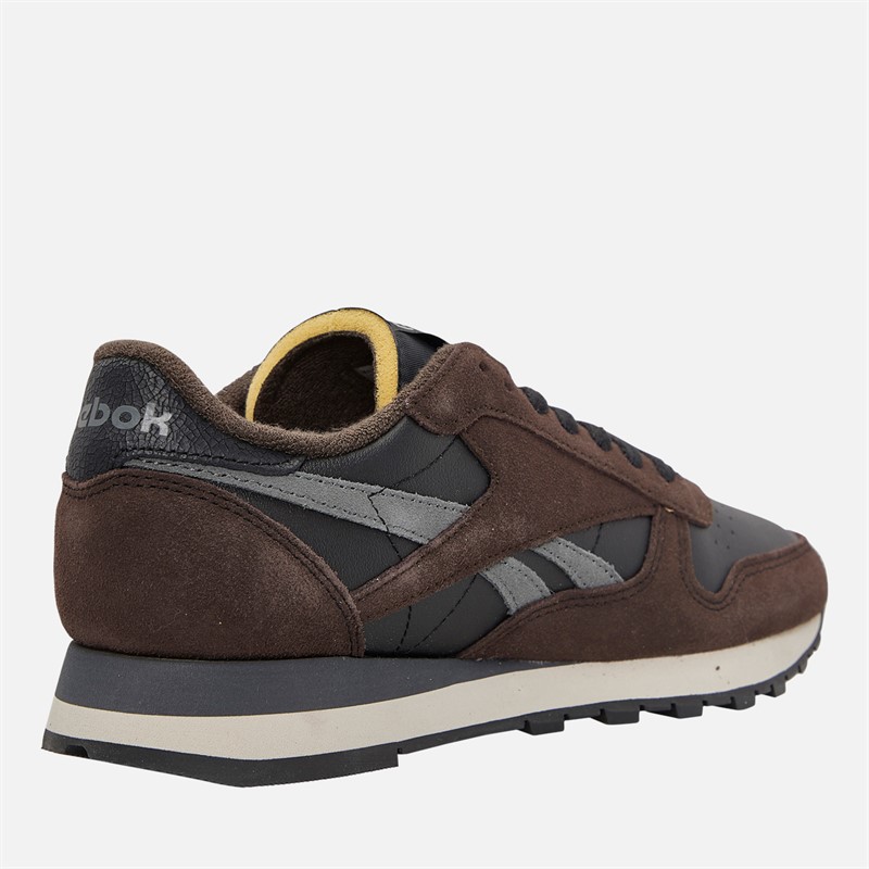 Reebok Classic Leather Trainers Black/Dark Matter/Grey 5