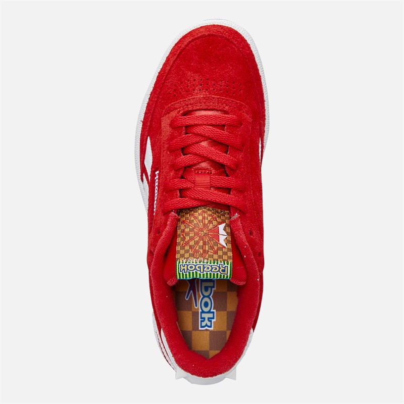 Reebok X Sonic The Hedgehog 3 Club C Revenge 'Knuckles' Trainers Red/White/Red
