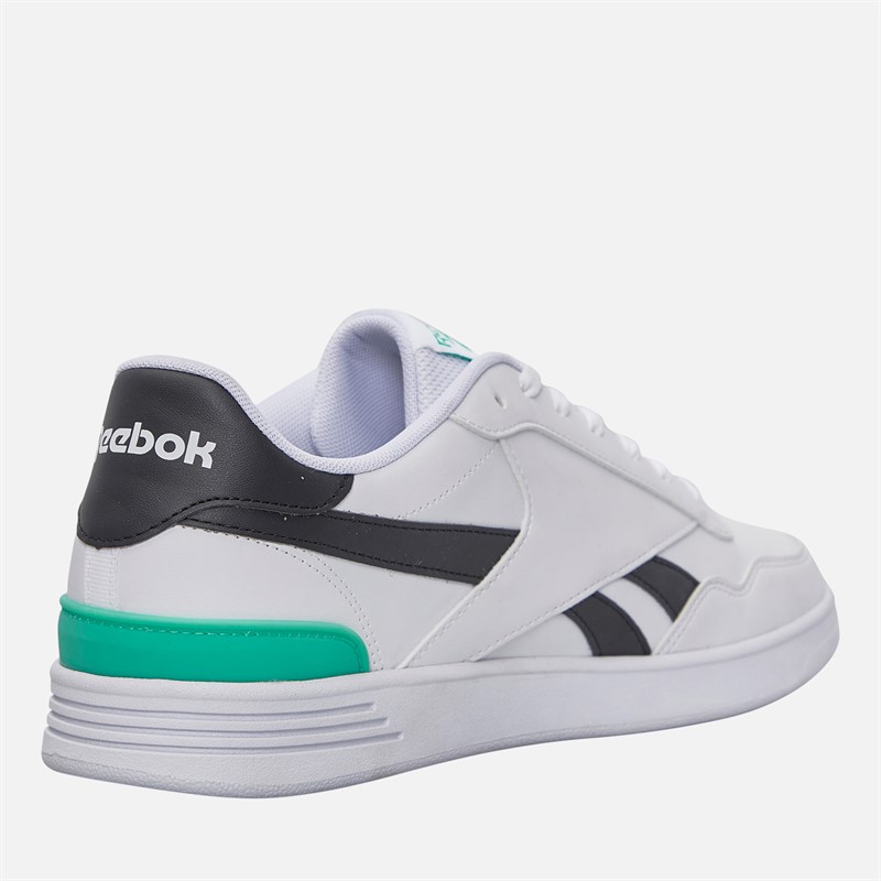 Reebok Court Advance Clip Trainers White/Black/Team Teal