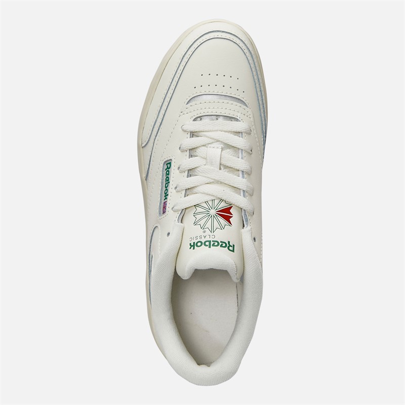 Reebok Club C Extra Trainers Chalk/Chalk/Glen Green