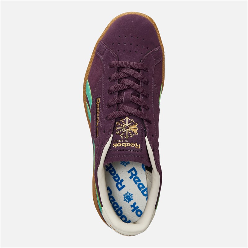 Reebok Club C Grounds UK Trainers Midnight Plum/Unleshed Green/Black