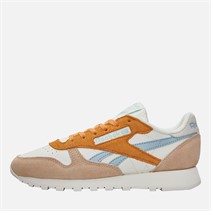 Reebok Womens Classic Leather Trainers Chalk/Washed Clay/Soft Blue