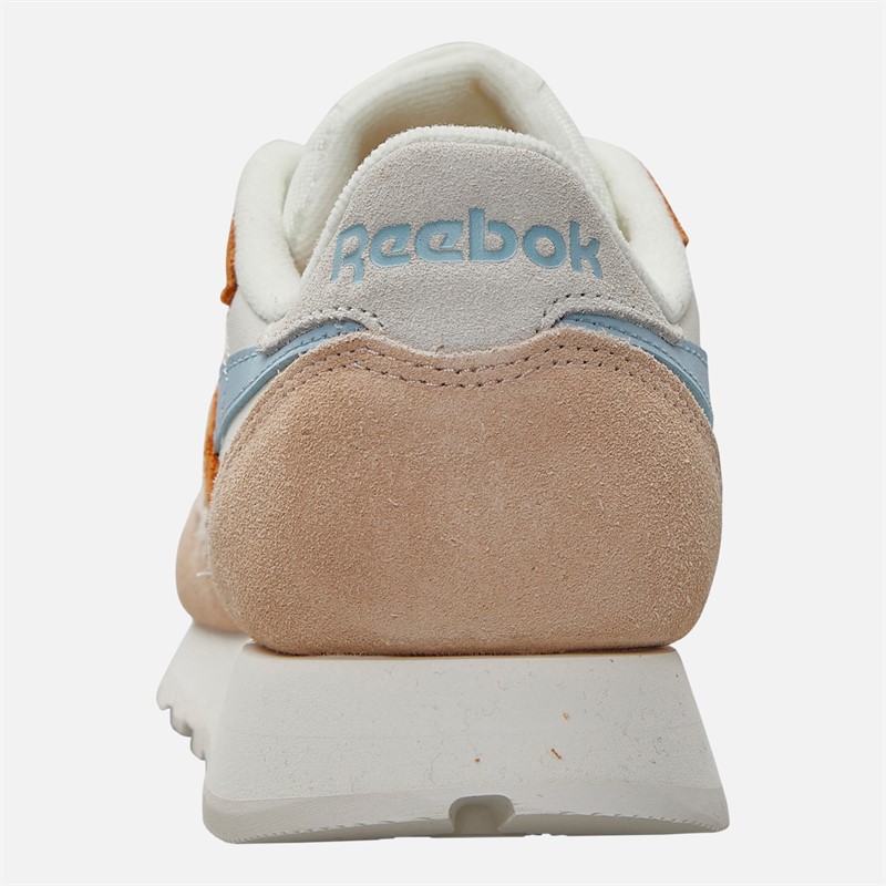 Reebok Womens Classic Leather Trainers Chalk/Washed Clay/Soft Blue