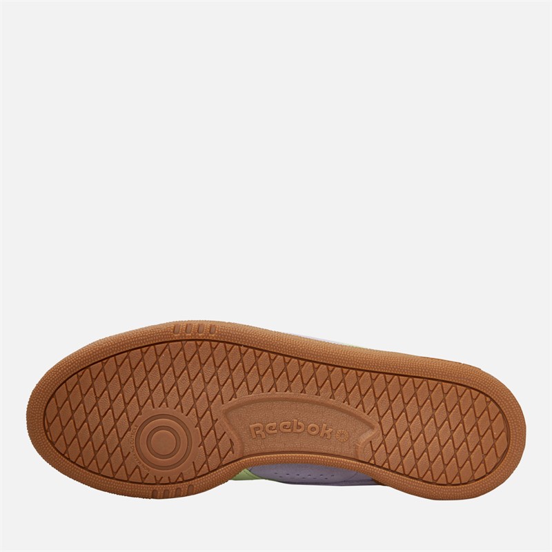 Reebok Womens Club C Grounds UK Trainers Dusk Purple/Astro Lime/Gum