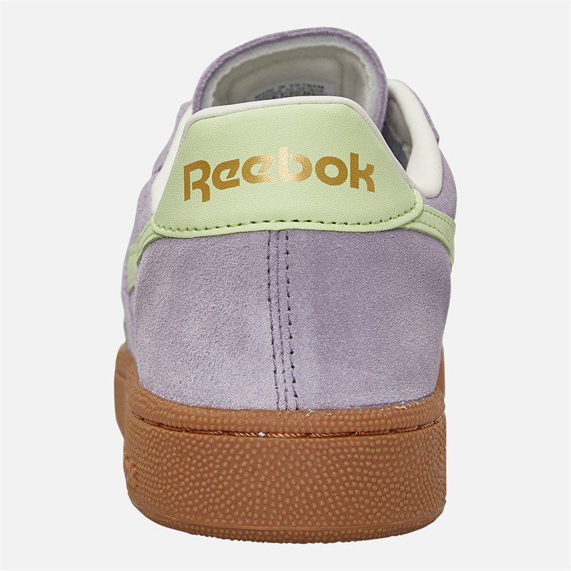 Reebok Womens Club C Grounds UK Trainers Dusk Purple/Astro Lime/Gum