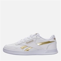 Reebok Womens Court Advance Trainers White/White/Gold