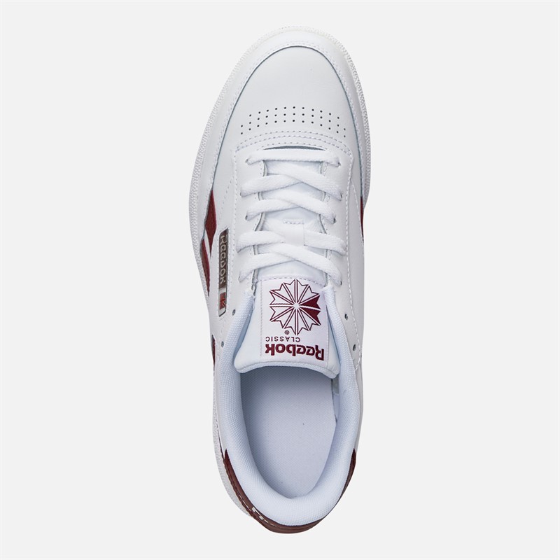 Reebok Club C Revenge Trainers White/Rich Marooon/White