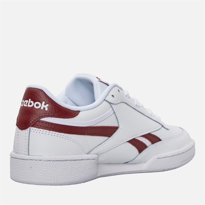 Reebok Club C Revenge Trainers White/Rich Marooon/White