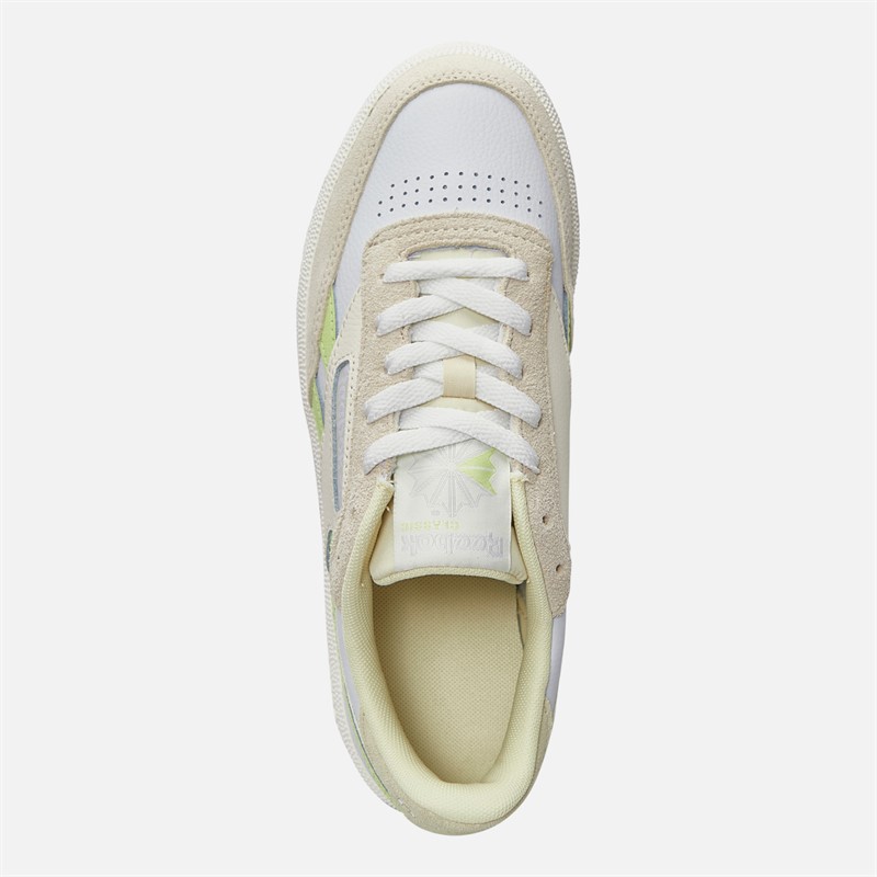 Reebok Womens Club C Revenge Trainers Moon/Astro Lime/Weathered White