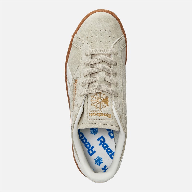Reebok Womens Club C Grounds UK Trainers Classic Beige/Chalk/Gum