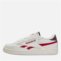Reebok Mens Club C Revenge Trainers Chalk/Flash Red/Black