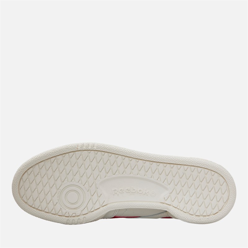 Reebok Mens Club C Revenge Trainers Chalk/Flash Red/Black