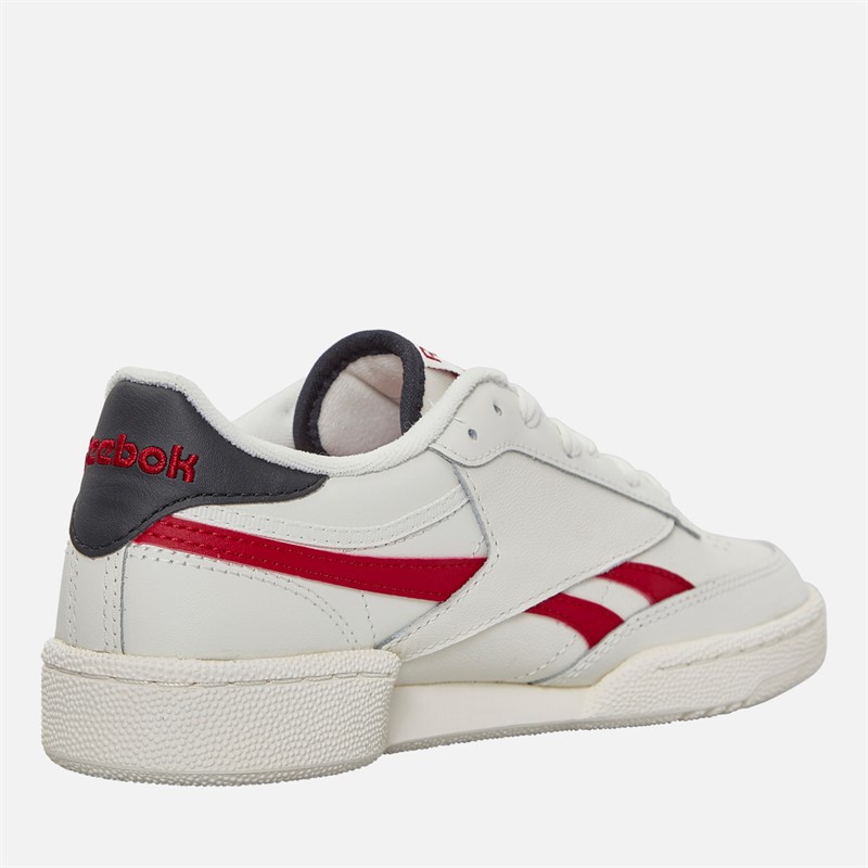 Reebok Mens Club C Revenge Trainers Chalk/Flash Red/Black