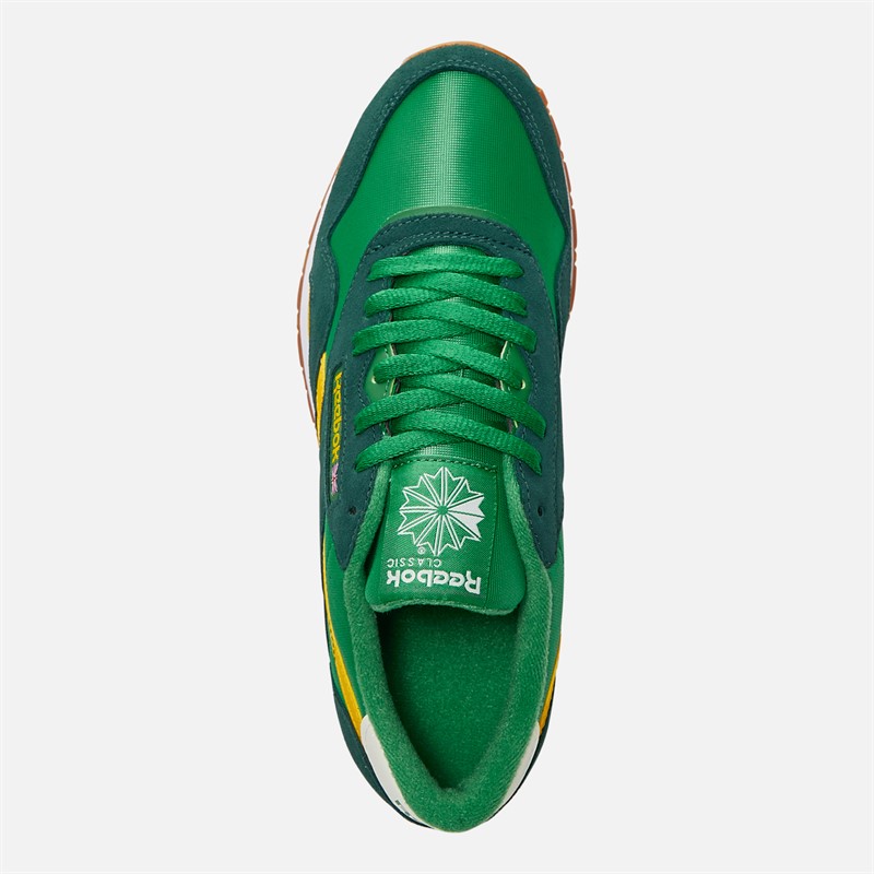 Reebok Mens Classic Nylon Trainers Glen Green/Forest