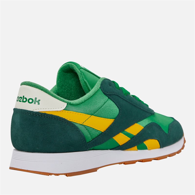 Reebok Mens Classic Nylon Trainers Glen Green/Forest