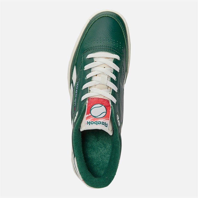 Reebok Club C Revenge Vintage Trainers Dark Green/Chalk/Neon Cherry