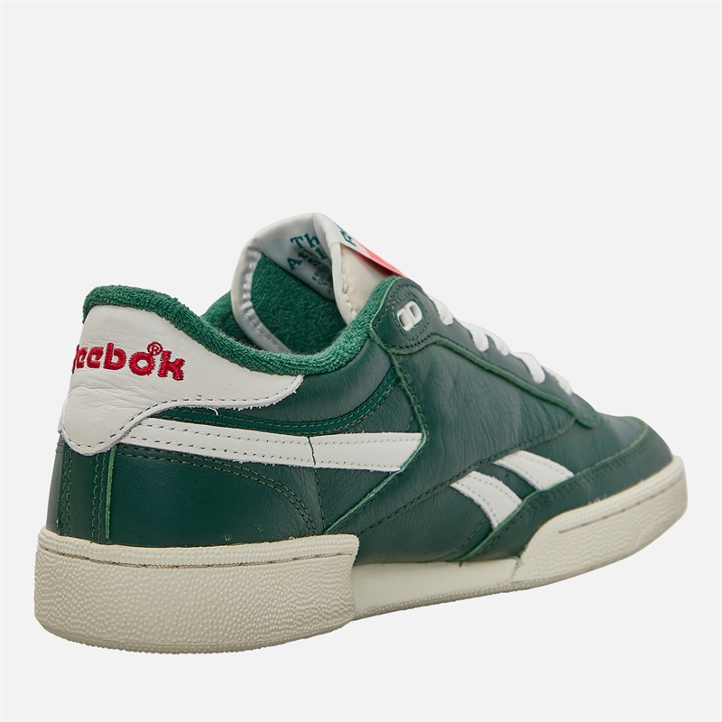 Reebok Club C Revenge Vintage Trainers Dark Green/Chalk/Neon Cherry