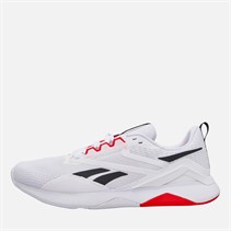 Reebok Mens Nanoflex TR 2 Training Shoes White/Black/Energy Red
