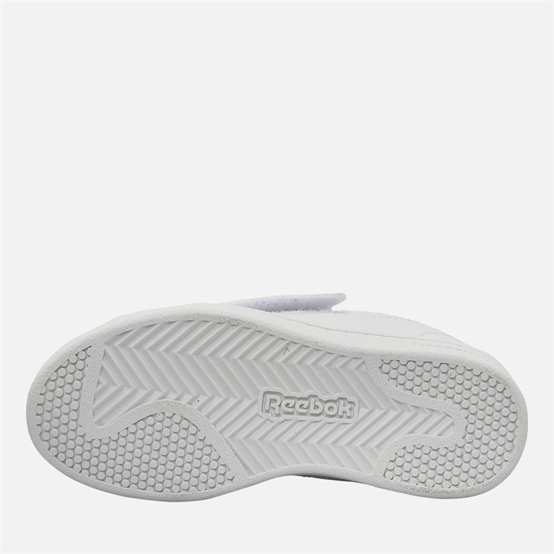 Reebok Infant Court Clean Hook And Loop Trainers White/Vector Blue/Vector Blue