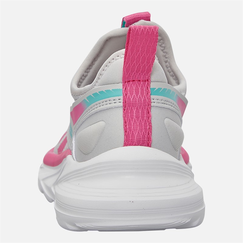 Reebok Girls Lite Spinner Neutral Running Shoes Mist Grey/True Pink/Aqua